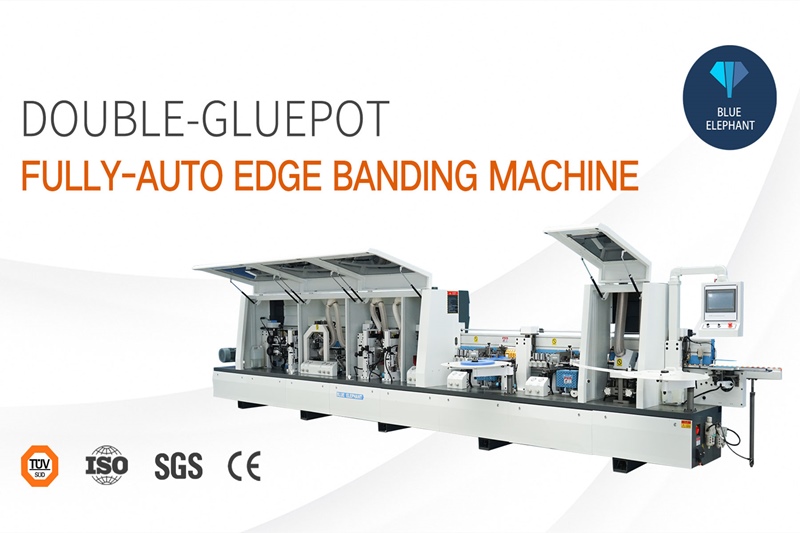 Double Gluepots Fully Automatic Edge Banding Machine with Complete functions of Pre-milling, End-cutting, Banding, Finishing