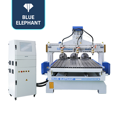 4'×8' Multi Head CNC Router with Rotary Device for Sale